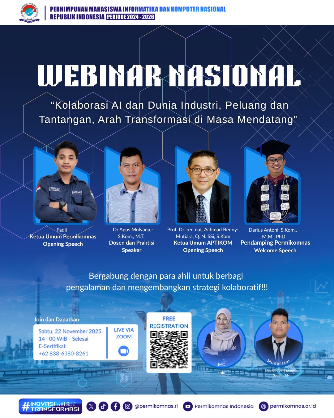 PERMIKOMNAS Holds National Webinar: AI and Industry Collaboration — Opportunities, Challenges, and Future Transformation