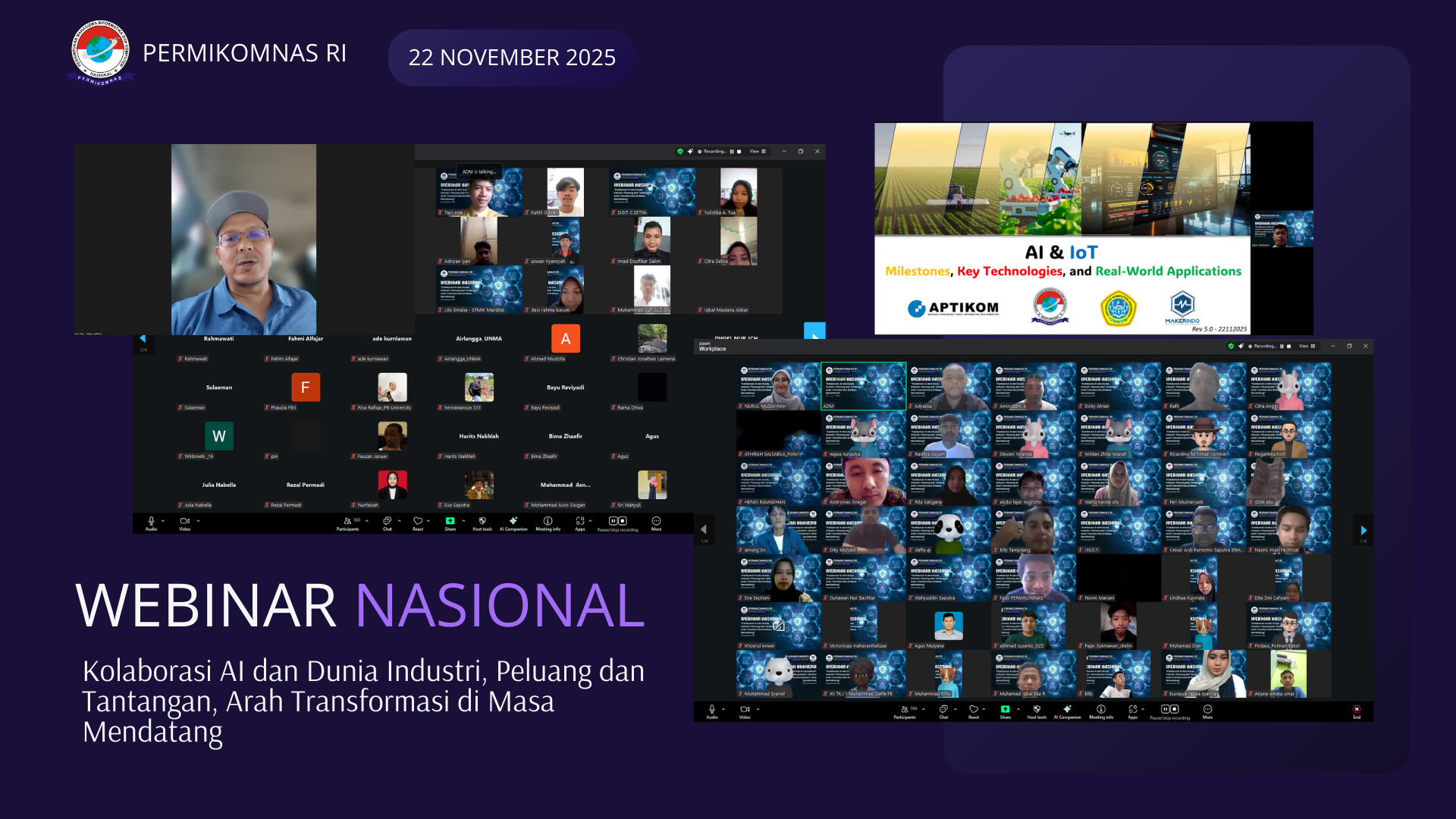 Permikomnas RI Successfully Hosts National Webinar: AI Collaboration, Industry Opportunities, and Future Transformations