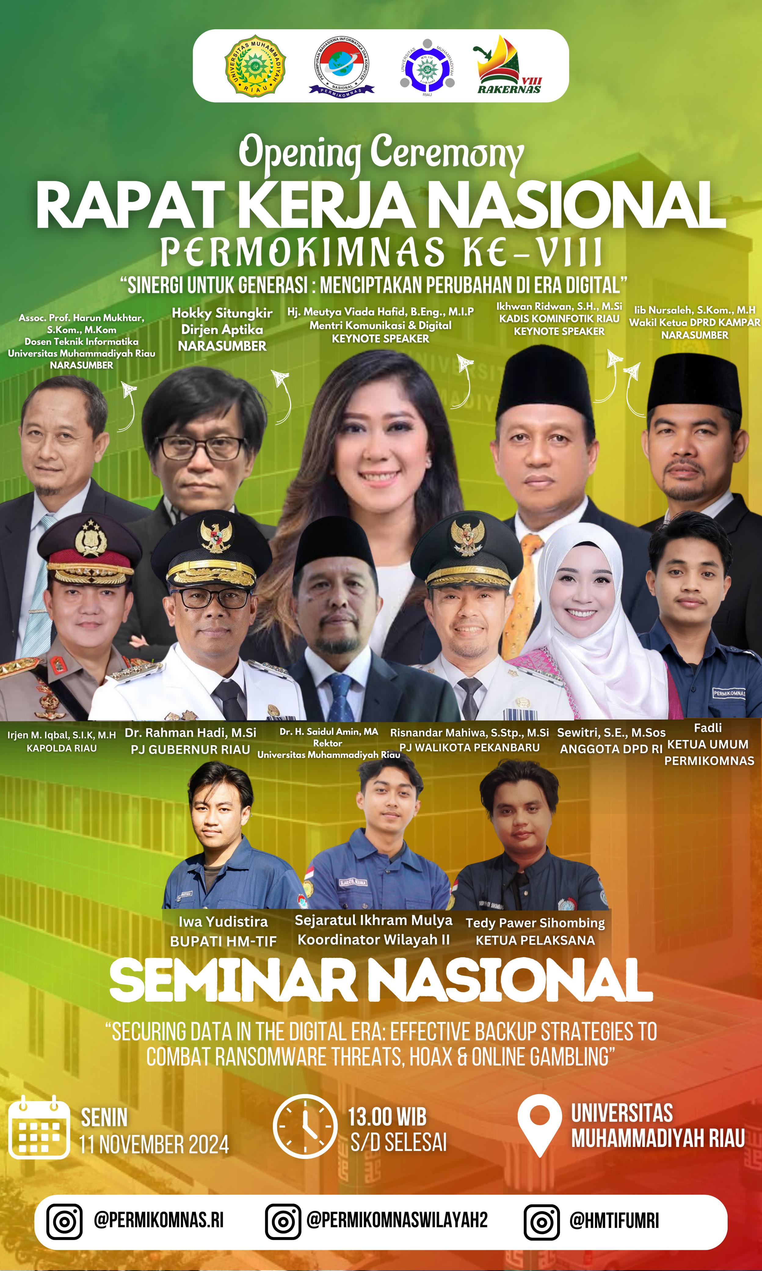 Rapat Kerja Nasional dan Seminar Nasional